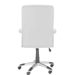 Schreibtischsessel in Weiß Kunstleder - Krispan