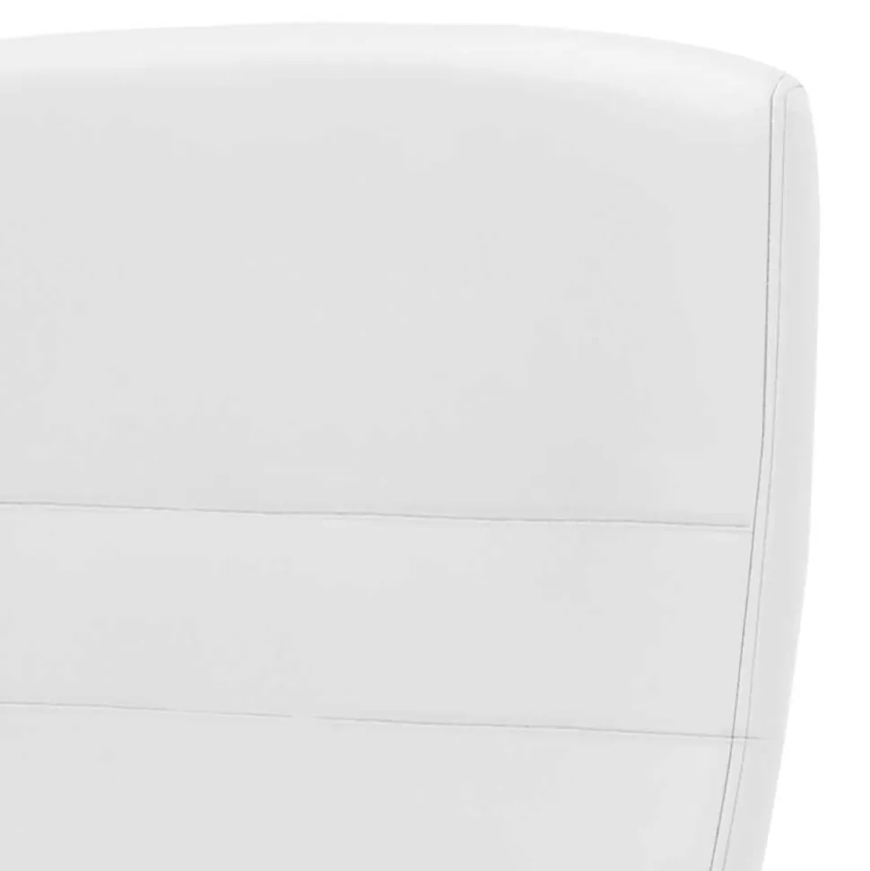 Schreibtischsessel in Weiß Kunstleder - Krispan