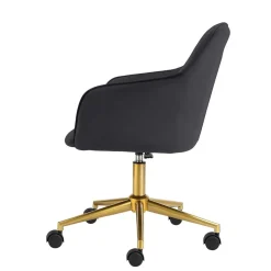 Schreibtischstuhl in Schwarz Samt - Wihelpa