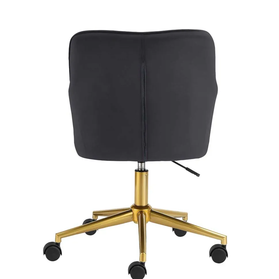 Schreibtischstuhl in Schwarz Samt - Wihelpa