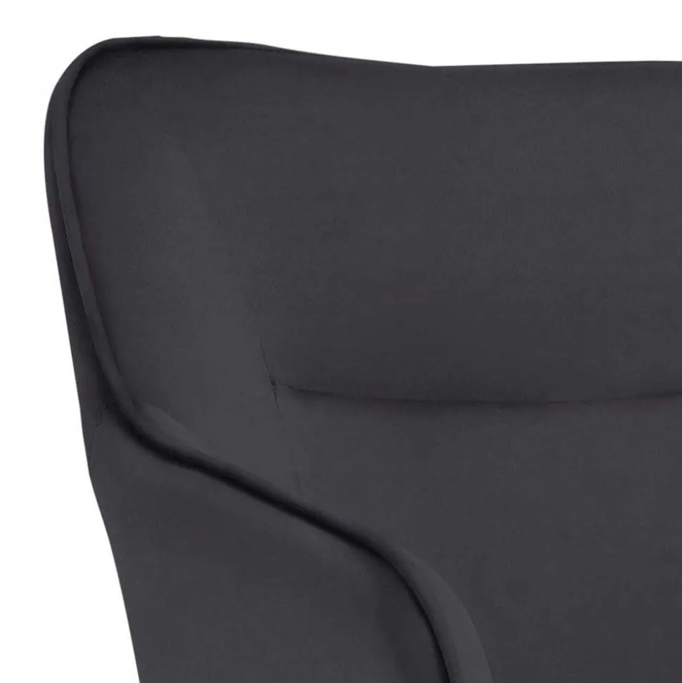 Schreibtischstuhl in Schwarz Samt - Wihelpa