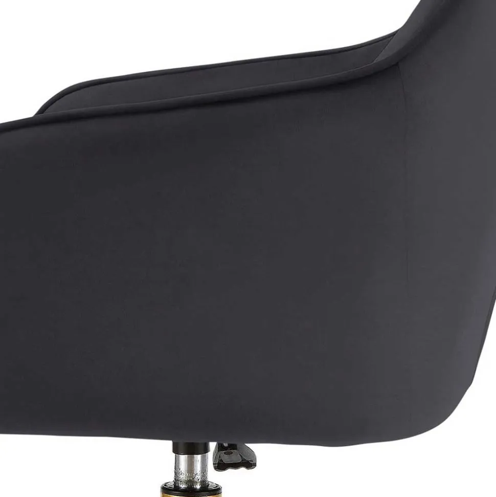 Schreibtischstuhl in Schwarz Samt - Wihelpa