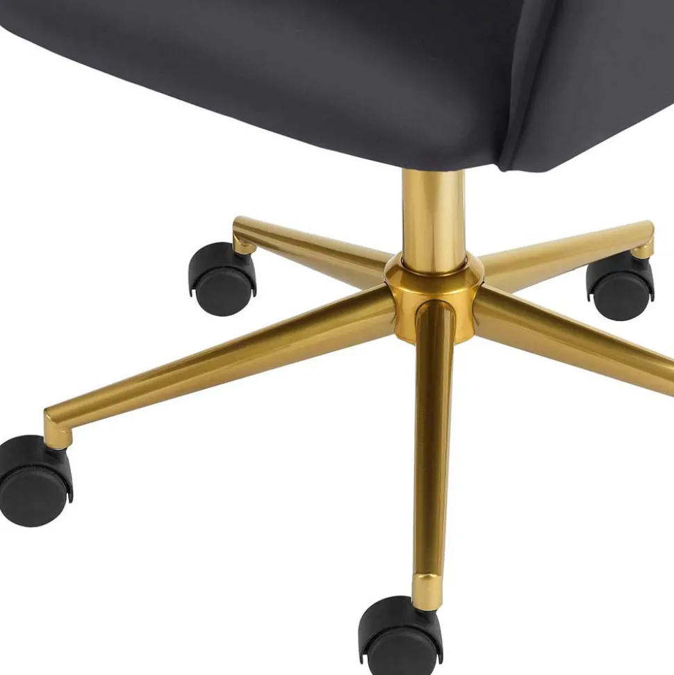 Schreibtischstuhl in Schwarz Samt - Wihelpa