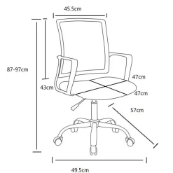 Schreibtischstuhl mit Armlehnen in Pink - Bow