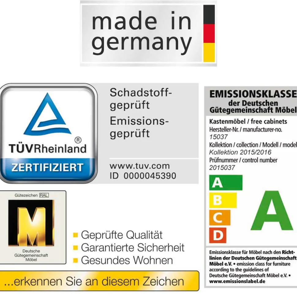 Schubkastenkommode Louisonna in Weiß Schwarz