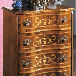 Schubladen Kommode mit Bodenfreiheit Agosto in Nussbaum