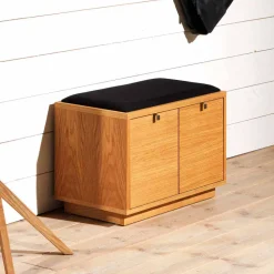 Schubladen Sitzbank Helvana mitr Eiche furniert