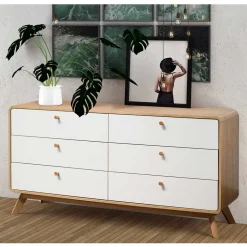 6-Schubladen-Kommode im Scandi Chic - Jendren