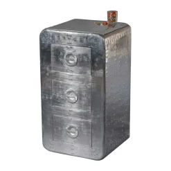 Schubladenkommode Pilot in Alufarben