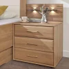 Schubladen-Nachtschrank Anglesia in Eiche teilmassiv (2er Set)