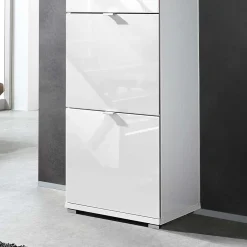 Schuh Klappenschrank Roomy in Weiß