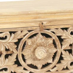 Schuhbank aus Mangoholz Sandfarben - Runiasa