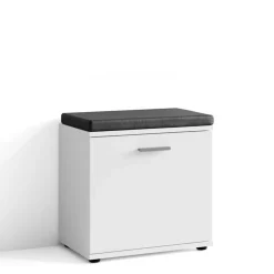 Schuhbank in Weiß mit Schwarz - Massa