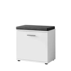 Schuhbank in Weiß mit Schwarz - Massa