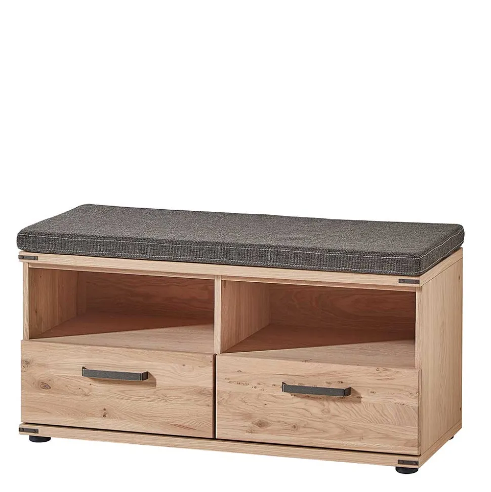Schuhbank in Wildeiche & Graubraun - Konvava