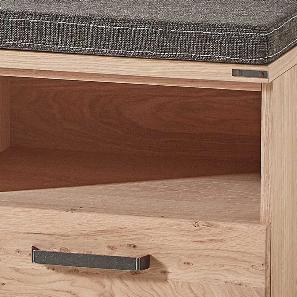 Schuhbank in Wildeiche & Graubraun - Konvava