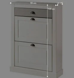 Schuhkipper in Weiß mit Grau - Lucasario