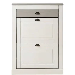 Schuhkipper in Weiß mit Grau - Lucasario