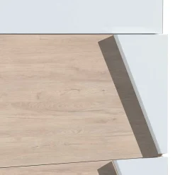 Schuhklappenschrank in Weiß & Eiche Bianco - Nicalo