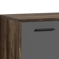 Schuh-Kommode in Anthrazit und Altholz NB - Oktaria