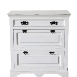 Schuhkommode in Weiß mit Antik Finish - Wittgenstein