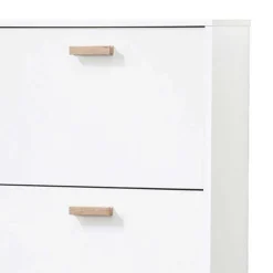 Schuhkommode in Weiß mit Eiche - Savuta