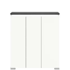 Schuhkommode in Weiß und Dunkelgrau - Suad