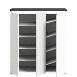 Schuhkommode in Weiß und Dunkelgrau - Suad