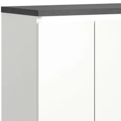 Schuhkommode in Weiß und Dunkelgrau - Suad