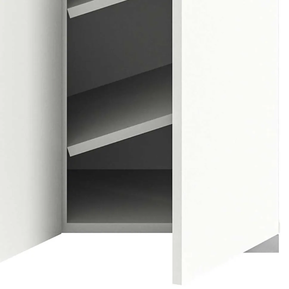 Schuhkommode in Weiß und Dunkelgrau - Suad