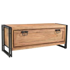 Schuhkommode Mendoza aus Akazie Massivholz und Metall