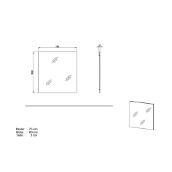 Schuhkommode und Wandspiegel Set - Cooking (zweiteilig)