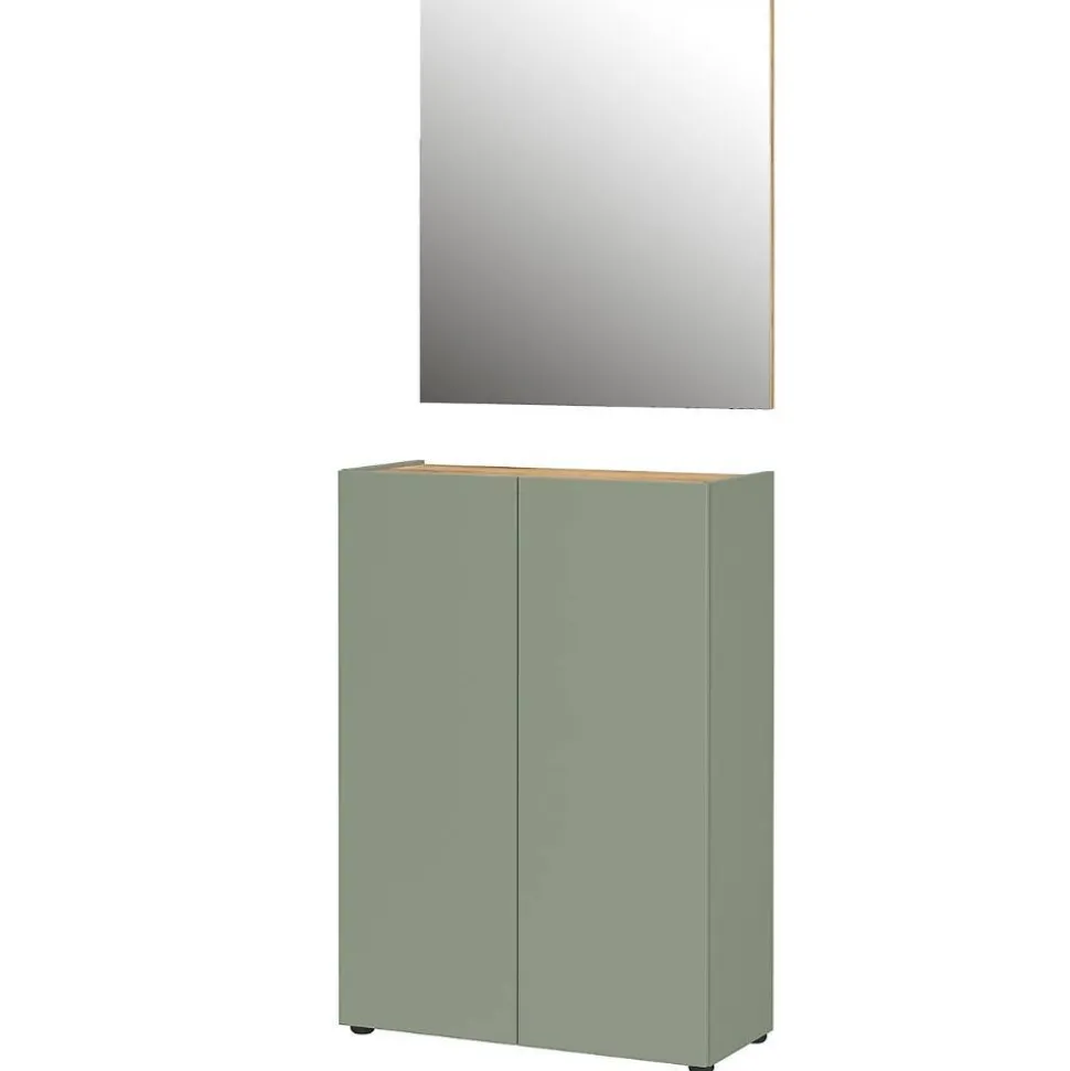Schuhkommode und Wandspiegel Set - Bien (zweiteilig)