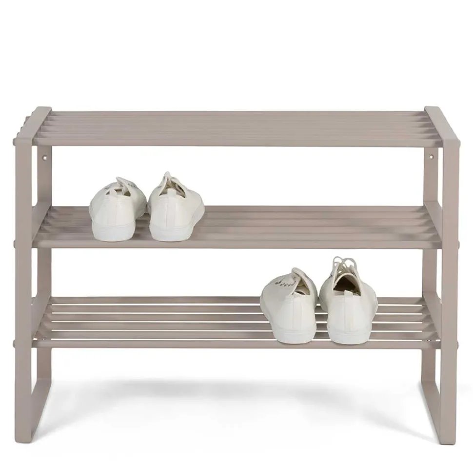 Schuhregal mit drei Ablagen in Taupe - Cayman