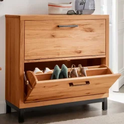 Schuhschrank aus Kernbuche & Eisen - Dimphi