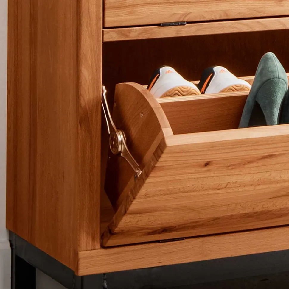 Schuhschrank aus Kernbuche & Eisen - Dimphi
