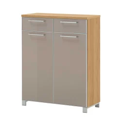 Schuhschrank Diecca in Taupe Glas beschichtet