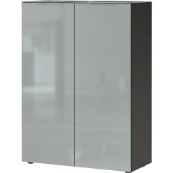 Schuhschrank in Grau glasbeschichtet - Ilfred