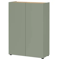 Schuhschrank in Graugrün mit Eiche - Bien