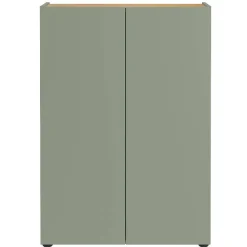 Schuhschrank in Graugrün mit Eiche - Bien