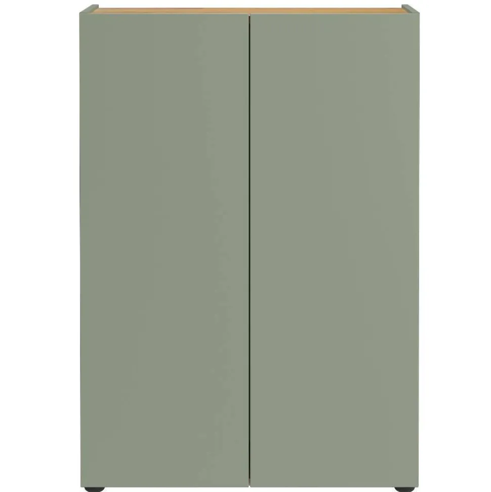 Schuhschrank in Graugrün mit Eiche - Bien