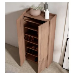 Schuhschrank in Holzoptik Braun - Mady