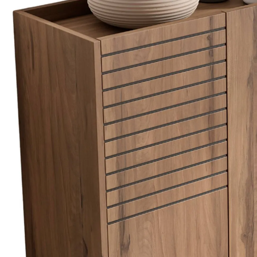 Schuhschrank in Holzoptik Braun - Mady