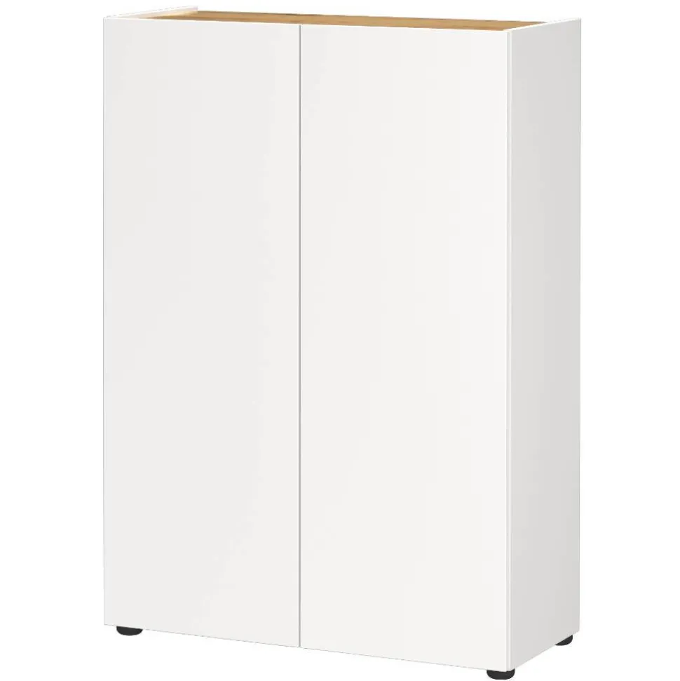 Schuhschrank in Weiß mit Eiche - Cooking