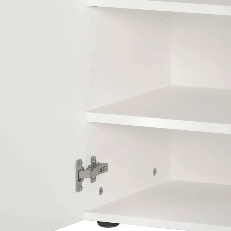 Schuhschrank in Weiß mit Glasbeschichtung - Kofi