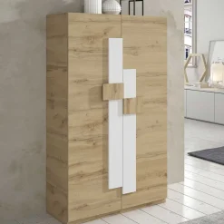 Schuhschrank in Wildeiche & Weiß - Salmanca