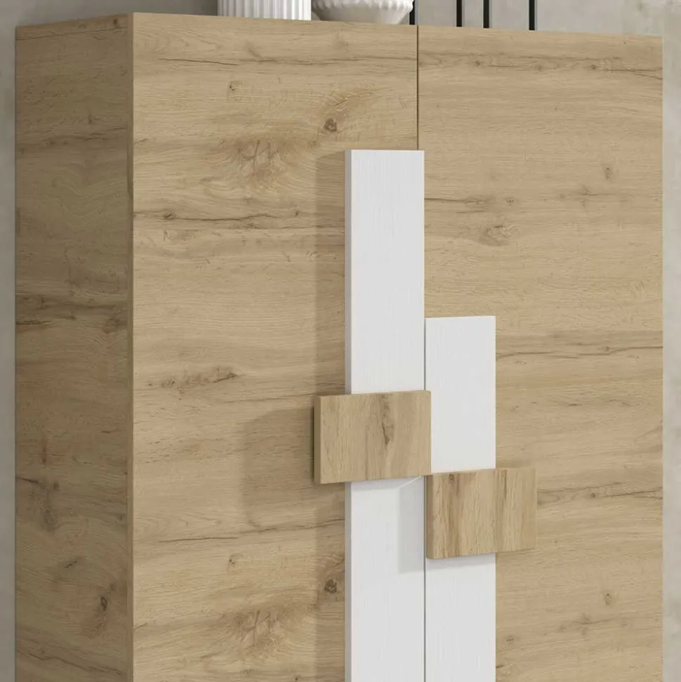 Schuhschrank in Wildeiche & Weiß - Salmanca