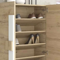 Schuhschrank in Wildeiche & Weiß - Salmanca