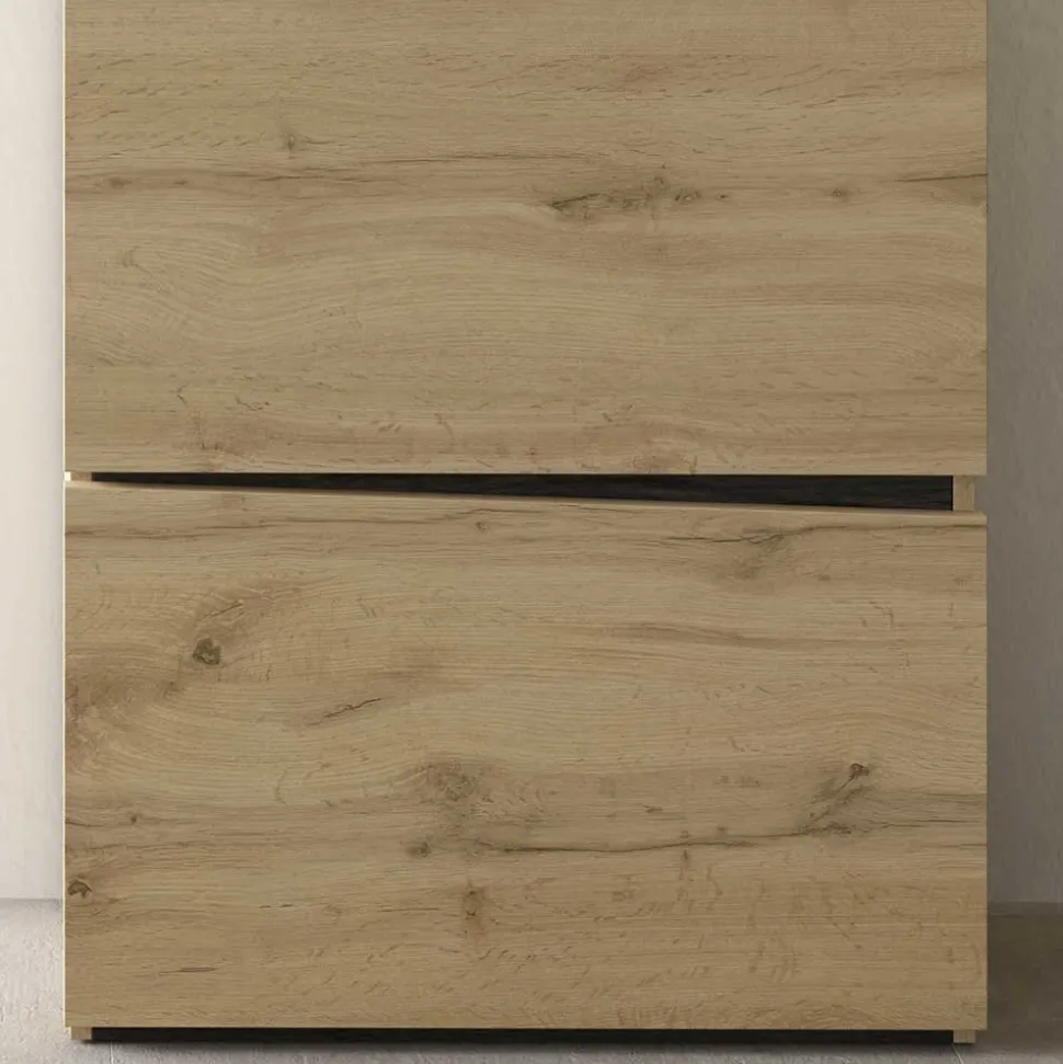 Schuhschrank in Wildeiche & Schwarzgrau - Paula