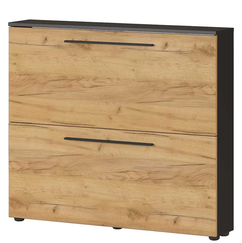 Schuhschrank in Wildeiche NB & Anthrazit - Lampione